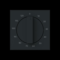 Busch-Jaeger Zentralscheibe mit Aufdruck, Rahmen schwarz, Retail