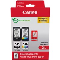 Canon Tinte Photo Value Pack PG-545XL/CL-546XL inkl. 50 Blatt 10x15 Fotopapier