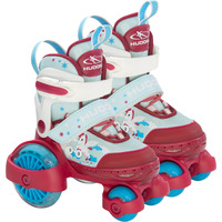 HUDORA Rollschuh My First Quad LED Gr. 30-33, Rollschuhe rot/hellblau, mit LED-Beleuchtung