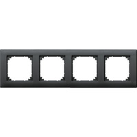 Merten Rahmen vierfach waagerecht und senkrecht montierbar anthrazit, Retail