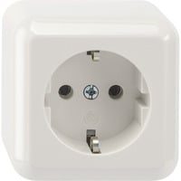 Merten Schutzkontakt-Steckdose mit Berührungsschutz Aufputz weiß, Retail