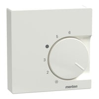 Merten Zentralplatte für Raumtemperaturregler-Einsatz, besonders flache Bauform, glänzend weiß (glänzend), Retail