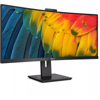 Philips 34B1U5600CH, LED-Monitor 86.4 cm (34 Zoll), schwarz, WQHD, VA, Curved, KVM-Switch, USB-C, USB-Hub, 120Hz Panel