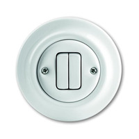 Busch-Jaeger Doppeltaster Einsatz Porzellan weiß, Retail