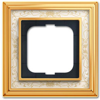 Busch-Jaeger Rahmen 1-fach ms/pol Dekor weiß, Retail