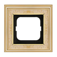 Busch-Jaeger Rahmen 1-fach ms/pol Dekor weiß, Retail