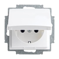 Busch-Jaeger Schutzkontakt-Steckdosen-Einsatz Schuko CEE 7/3 Typ F 16 Ampere 250 Volt Unterputz weiß (glänzend), Retail