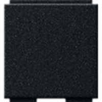 Gira Universal Blindabdeckung für Abdeckung Modular Jack 2fach mit 30 Grad Schrägauslass und Beschriftungsfeld schwarz, Retail