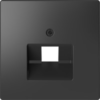 Merten Zentralplatte einfach für Universal-Anschluss-Einsätze, lackiertes Thermoplast, matt anthrazit, Retail