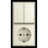 Busch-Jaeger Kombination Wippschalter 2601/5/20 EAPBJ-522 weiß, Retail