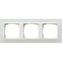 Gira Abdeckrahmen 3-fach mit Zwischenrahmen, Abdeckung weiß, Retail