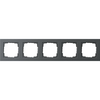 Gira Abdeckrahmen fünffach E2 System 55 Typ 021523 Kunststoff Thermoplast IP20 anthrazit, Retail