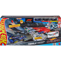 Hot Wheels Hot Wheels Racing Formel 1 Grand Prix Trackset, Rennbahn mit 3 Die-Cast Spielzeugautos im Maßstab 1:64