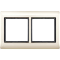 Merten Rahmen für zwei Einheiten, waagerecht und senkrecht montierbar, Kunststoff, glänzend weiß (glänzend), Retail