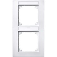 Merten Rahmen zwei fach beschriftbar senkrecht weiß, Retail