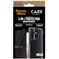 PanzerGlass Flagship 3-in-1 Privacy Set transparent/weiß, Samsung Galaxy A36 5G, QI-kompatibel, EasyAligner