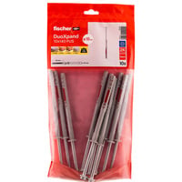fischer Langschaftdübel DuoXpand 10x140 FUS  hellgrau/rot, 10 Stück