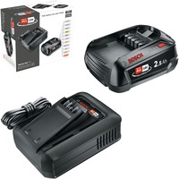 Bosch Heimwerken & Garten Akku Starter-Set 18V 1x 2,5Ah + Schnellladegerät AL 18V-44 schwarz, Li-Ionen Akku 2,5Ah, POWER FOR ALL ALLIANCE