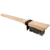 Broil King Holz Reinigungsbürste, extra lange Borsten, Grill-Reinigungsbürste holz/edelstahl, integrierter Spritzschutz