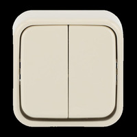 Busch-Jaeger Serienschalter 2601/5 Aufputzglas weiß, Retail