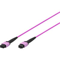 Digitus Glasfaser-Patchkabel, MPO Buchse, OM4, Methode A violett, 15 Meter