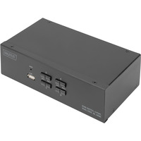 Digitus KVM-Switch HDMI 4x 1 schwarz, Dual Display