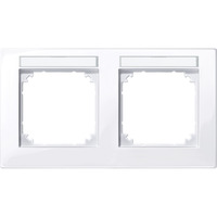 Merten M Plan Rahmen zwei fach beschriftbar waagerecht weiß, Retail