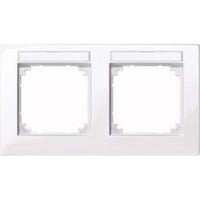 Merten M Plan Rahmen zwei fach beschriftbar waagerecht weiß, Retail