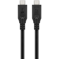 goobay USB4 Gen 3x2 Kabel, USB-C Stecker > USB-C Stecker, 40Gbit/s schwarz, 1 Meter, PD, Laden mit bis zu 100 Watt