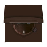 0 Schutzkontakt-Steckdoseneinsatz CEE 7/3 Typ F 20 EUGKB-31-101 braun, Retail