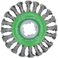 Bosch Professional PRO Stainless Steel heavy X-LOCK Scheibenbürste, Ø 115mm, gezopft 0,5mm Edelstahldraht, für X-LOCK Winkelschleifer