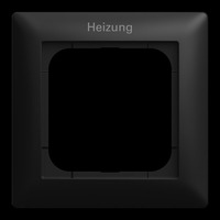 Busch-Jaeger Abdeckrahmen mit Aufdruck Heiz schwarz, Retail