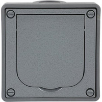 Busch-Jaeger Schutzkontakt-Steckdose Schuko Unterputz mit erhöhtem Berührungsschutz Typ 20 EFDB2 grau (glänzend), Retail