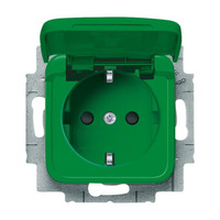 Busch-Jaeger Schutzkontakt Steckdosen Einsatz grün, Retail