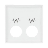 Busch-Jaeger Zentralscheibe studioweiß als Abdeckung für Rufeinheit als Diagnostik-/Steckkontakt weiß, Retail