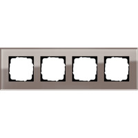 Gira Abdeckrahmen vierfach Esprit Glas Umbra, Abdeckung braun, Retail