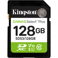 Kingston Canvas Select Plus 128 GB SDXC, Speicherkarte UHS-I U1, Class 10, V10