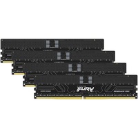 Kingston FURY RIMM 128 GB DDR5-6000 (4x 32 GB) Quad-Kit ECC, Arbeitsspeicher schwarz, KF560R32RBK4-128, Renegade Pro, Registred, INTEL XMP