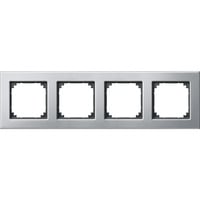 Merten Metallrahmen vierfach für waagerecht und senkrecht Montage Retail