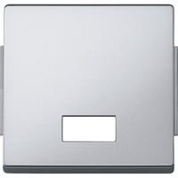 Merten Wippe mit Symbolfenster, rechteckig, einteilige Ausführung, mit Kontrollfenster aluminium, Retail