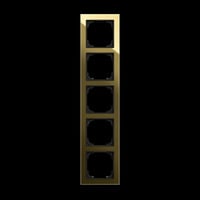 0 Abdeckrahmen fünffach, Abdeckung gold, Retail
