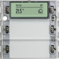 0 Tastsensor Drei Plus zwei-fach für KNX mit Inbetriebnahme-Wippe Retail