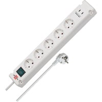 Brennenstuhl Bremounta Steckdosenleiste 5-fach, 2x USB-C weiß, 3 Meter Kabel, 2x USB, mit Sicherheitsschalter