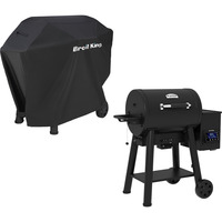 Broil King Crown Pellet Smoker 400 - BUNDLE schwarz, iQue Smart Steuerung, inkl. Schutzhülle