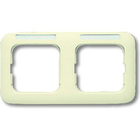 Busch-Jaeger Rahmen zwei fach waagerecht mit Sichtfenster und Beschriftungsträger weiß, Retail