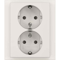 Busch-Jaeger Schutzkontakt Doppelsteckdose weiß, Retail