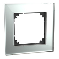 Merten Rahmen Glas einfach diamant/silber, Typ 489160, Schutzart IP20, Schlagfestigkeit IK02 Retail