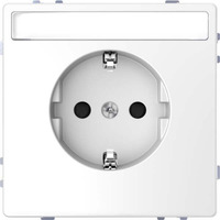 Merten Schutzkontaktsteckdose mit Schriftfeld weiß, Retail