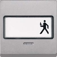 Merten Wippe Kontrast Fenster mit Schriftfeld, Abdeckung aluminium, Retail