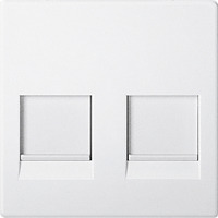 Merten Zentralplatte zweifach passend für Modular Jack weiß, Retail